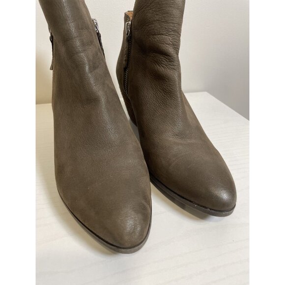 Frye 3470014 Women's 9.5 Brown Leather Zip Up Booties Ankle Boots Heeled - Picture 5 of 11